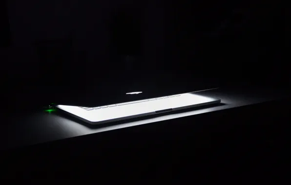 Apple, Dark, Logo, Notebook, Laptop, Macbook, Illuminated, Apple MacBook