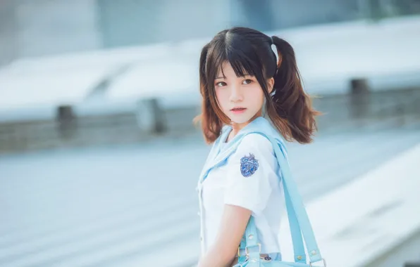 Beautiful, Asian, Model, Woman, Cute, Pretty, Japanese, Uniform