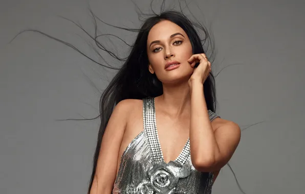Взгляд, девушка, лицо, поза, волосы, Marie Claire, Kacey Musgraves