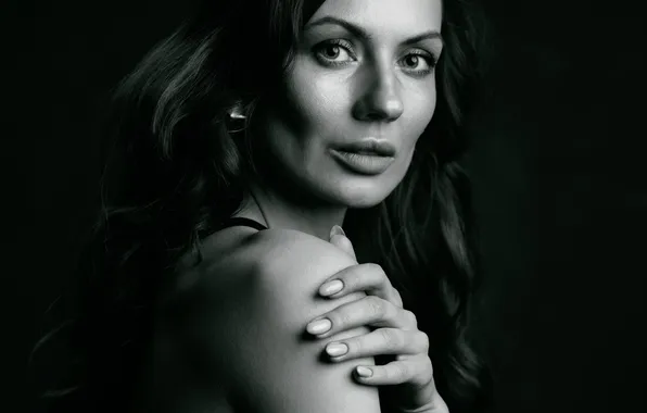 Модель, чёрно-белое, Диана Фёдорова