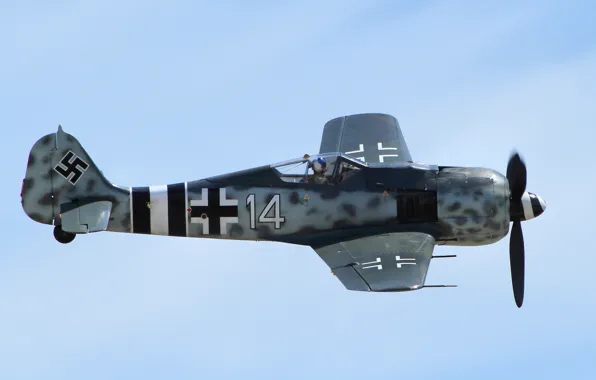 Картинка полет, истребитель, Мессершмитт, FW-190
