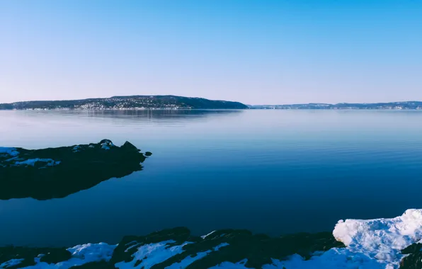 Небо, Вода, Океан, Горы, Снег