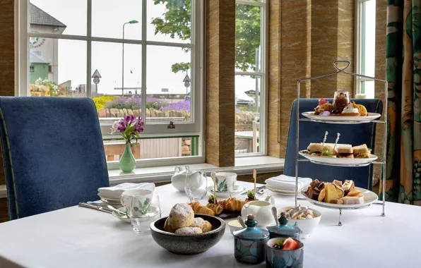 Чай, пирожные, традиция, булочки, afternoon tea, круасаны, послеобеденный чай