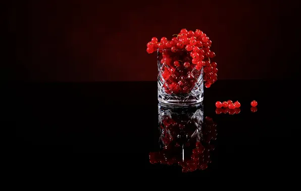 Стакан, ягоды, фон, смородина