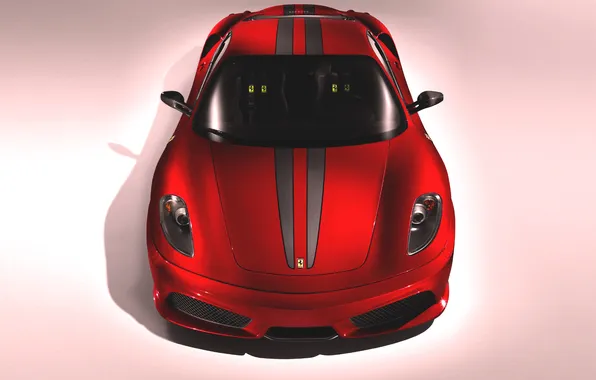 Картинка Красный, Авто, Машина, Феррари, Капот, F430, Ferrari, Фары