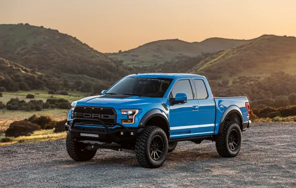Закат, Ford, Raptor, пикап, F-150, Hennessey, 2019, VelociRaptor V8