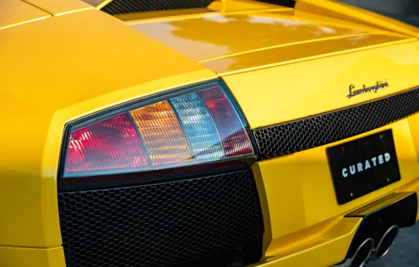 Картинка Lamborghini, ламбо, Murcielago, крупным планом, выхлопные трубы, задние фары, Lamborghini Murcielago Roadster