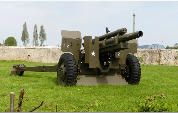Картинка gun, normandy, ww2, artillery, overlord