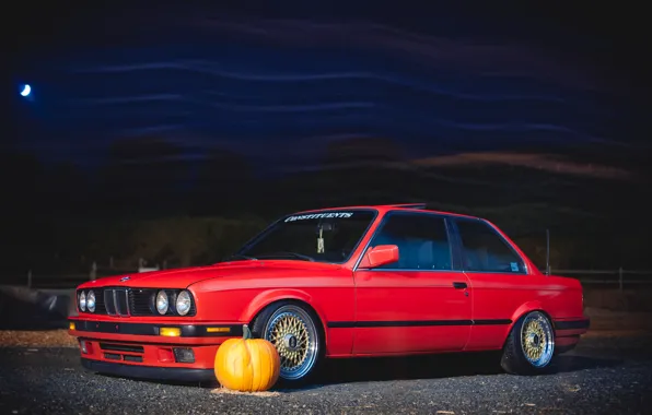 Bmw, red, stance