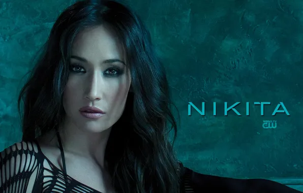 Лицо, обои, Nikita, Maggie Q