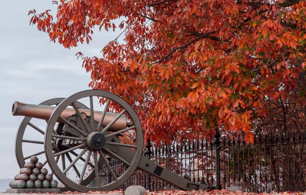Картинка пушка, Battlefield, Gettysburg