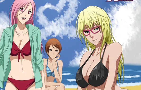 Пляж, девушки, Баскетбол Куроко, Kuroko no Baske