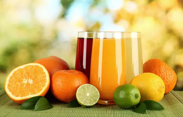 Картинка лимон, апельсины, сок, лайм, juice, lemon, напиток, orange