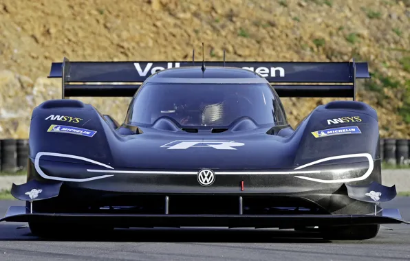 Volkswagen, гоночное авто, вид спереди, 2018, Pikes Peak, ID R