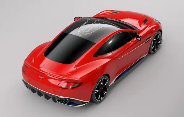 Car, Aston Martin, red, logo, wings, Arrow, tecnology, Aston Martin Vanquish S Red Arrows Edition