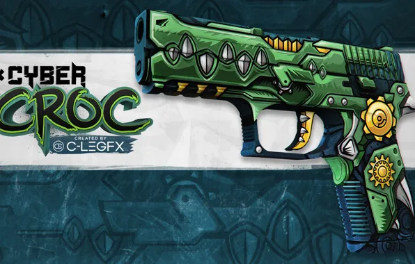 Механизм, зубы, шестеренки, раскрас, P250, workshop, cs go, custom paint job