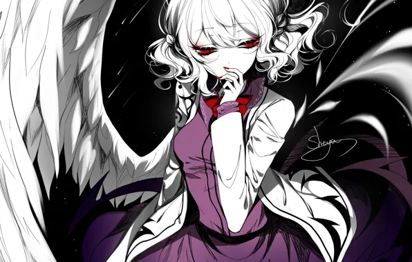 Девушка, ангел, Touhou, Тохо, Тоухоу, Sheya, Sagume Kishin
