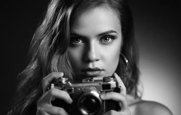 Картинка девушка, фотоаппарат, Anatoli Oskin, Даяна