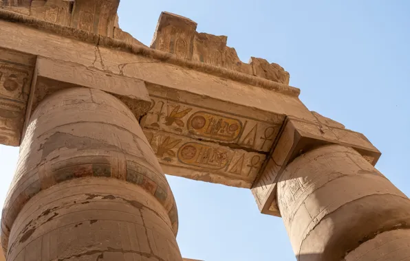 Картинка Луксор, антиквариат, египет, небо, колонны