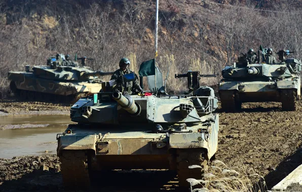 Gun, weapon, South Korea, man, asian, tank, oriental, asiatic
