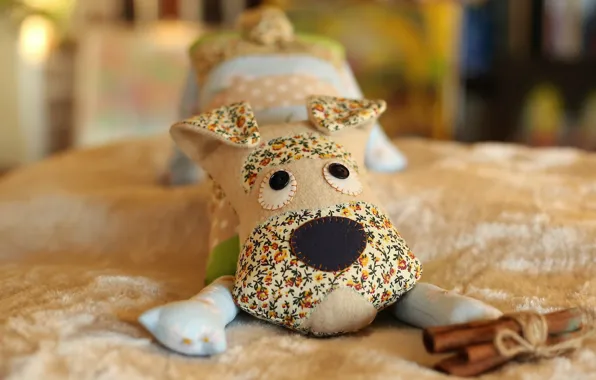 Поза, игрушка, собака, щенок, мордашка, рукоделие