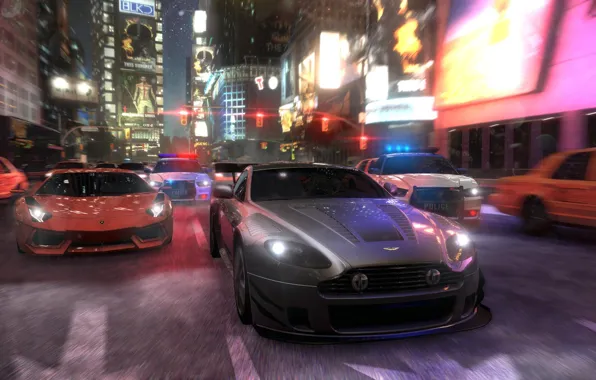 Картинка Lamborghini, USA, Race, Cars, Chicago, New York, Detroit, Game