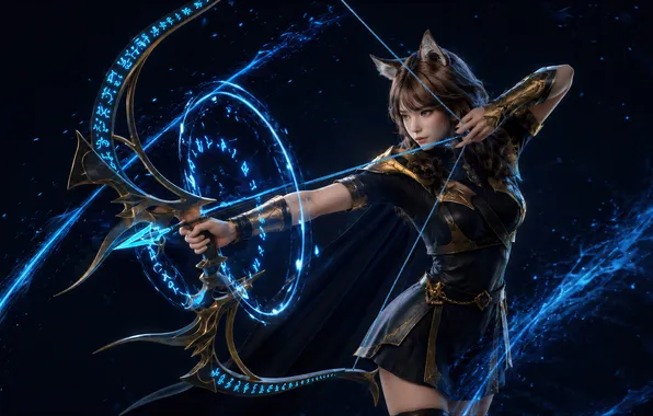 Картинка Games, bow, The Fox Huntress, archer