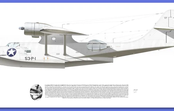 Картинка white, Aircraft illustration, raf PBY Catalina