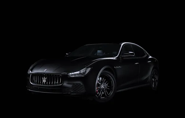Картинка Maserati, black, sedan, Ghibli, Maserati Ghibli Nrissimo
