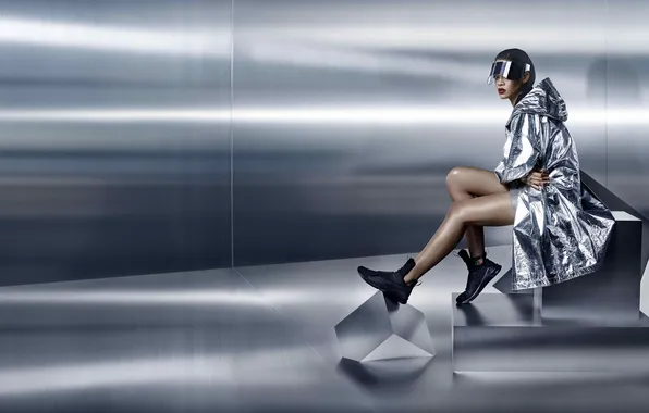 Music, rihanna, singer, actress, helmet, cape