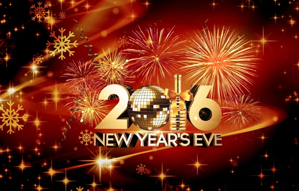 Снежинки, графика, салют, Новый год, New Year, fireworks, snowflakes