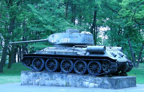 Броня, Военный, Вторая мировая война, Боевой, Т-34-85, Памятник, Rudy, 102