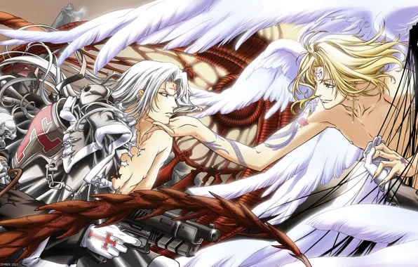 Оружие, аниме, арт, парень, trinity blood, Кровь Триединства