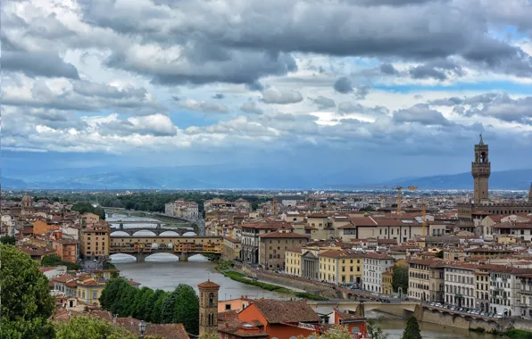 Италия, панорама, Флоренция