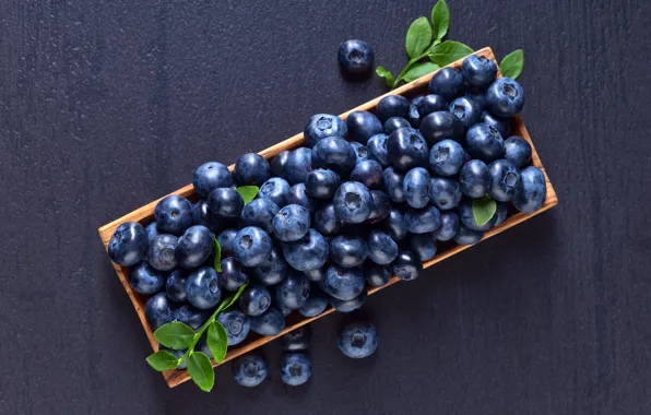 Ягоды, еда, черника, корзинка, витамины, blueberry