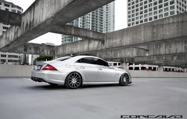 Mercedes-Benz, silver, CLS 63AMG