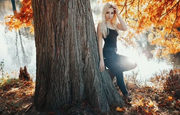 Осень, девушка, Model, Loba