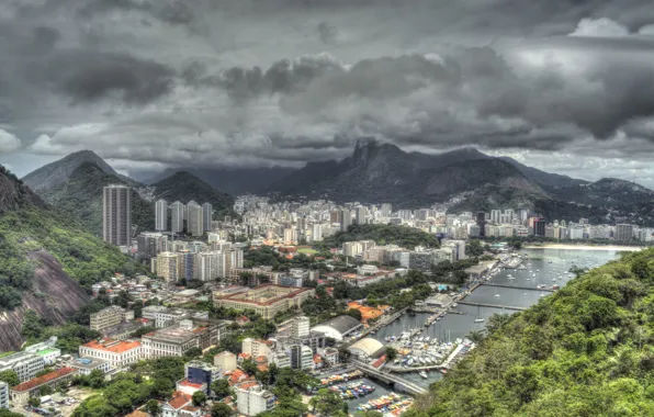 Картинка панорама, Бразилия, panorama, Рио-де-Жанейро, Brasil, Rio