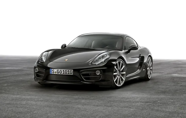 Картинка Porsche, черная, Cayman, порше, Black, 2015, кайман