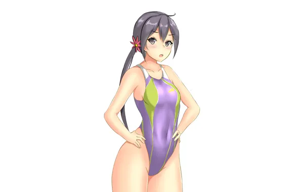 Girl, sexy, boobs, anime, beautiful, pretty, brunette, erotic