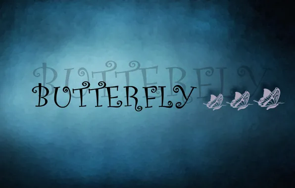 Текст, бабочка, три, buttefly