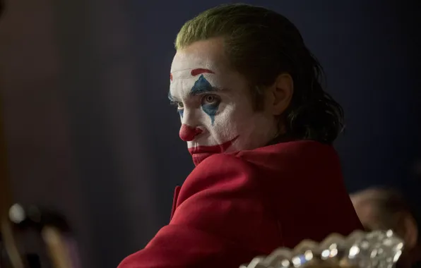 Картинка краска, Джокер, костюм, Joker, гримм, Joaquin Phoenix, Хоакин Феникс, Joker 2019