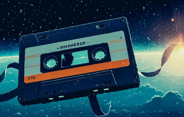 Картинка космос, звезды, пленка, space, кассета, stars, film, cassette