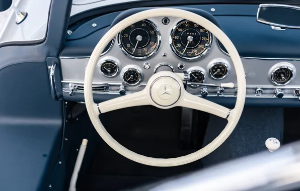 Картинка Mercedes-Benz, 300SL, Mercedes-Benz 300 SL, steering wheel, Gullwing