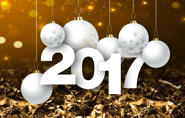 Картинка шары, Новый Год, Рождество, new year, happy, 2017