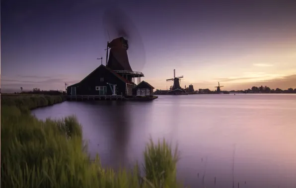 Картинка мельница, Нидерланды, Заандам