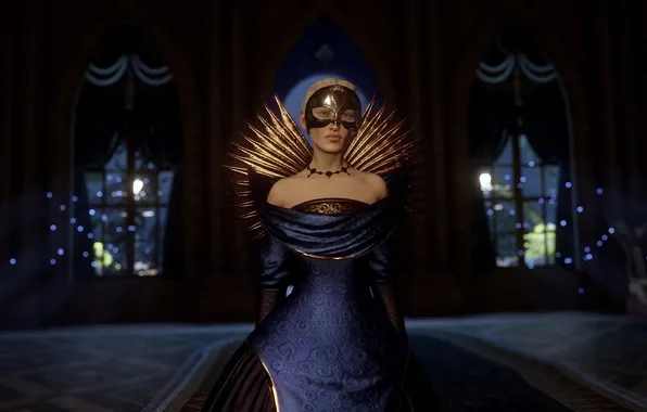Картинка девушка, маска, королева, Dragon Age Inquisition