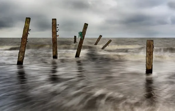 Море, пейзаж, опора