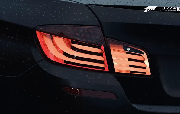 BMW, Car, Game, F10, 5er, FM7, Raindrops, Forza Motorsport 7