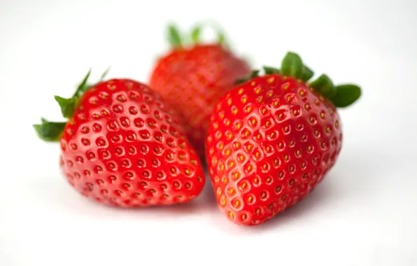 Клубника, ягода, red, красная, Macro, Strawberries